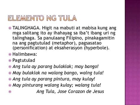 kariktan kahulugan sa tula|Ang Talinghaga sa Tula .